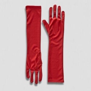 NIB Jacobson Hat Company Long Gloves Stretch Fit Elbow-Length Lightweight Red OS